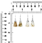 Starborn Rutilated Quartz Dangle Earrings in Sterling Silver