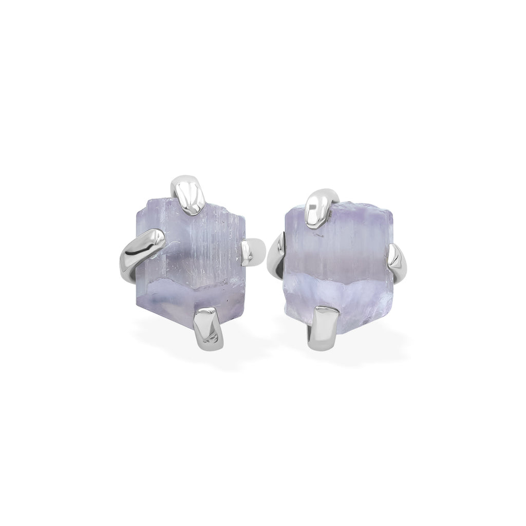 Starborn Purple Scapolite Post Earrings in Sterling Silver