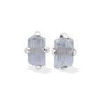 Starborn Purple Scapolite Post Earrings in Sterling Silver