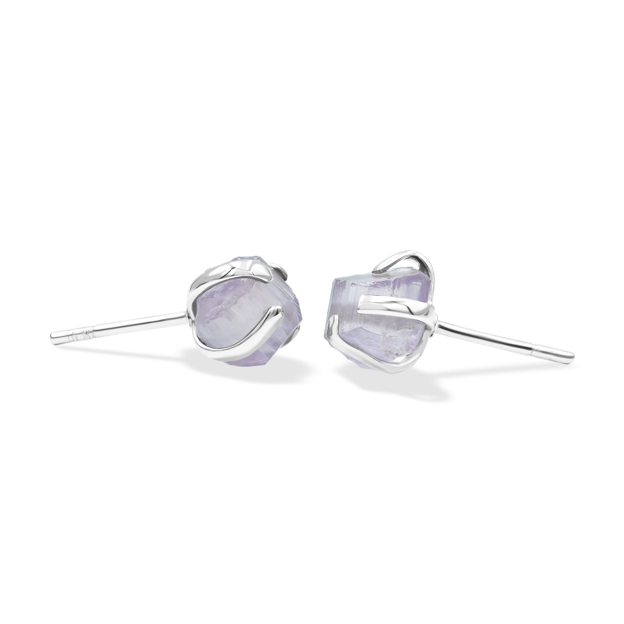 Starborn Purple Scapolite Post Earrings in Sterling Silver