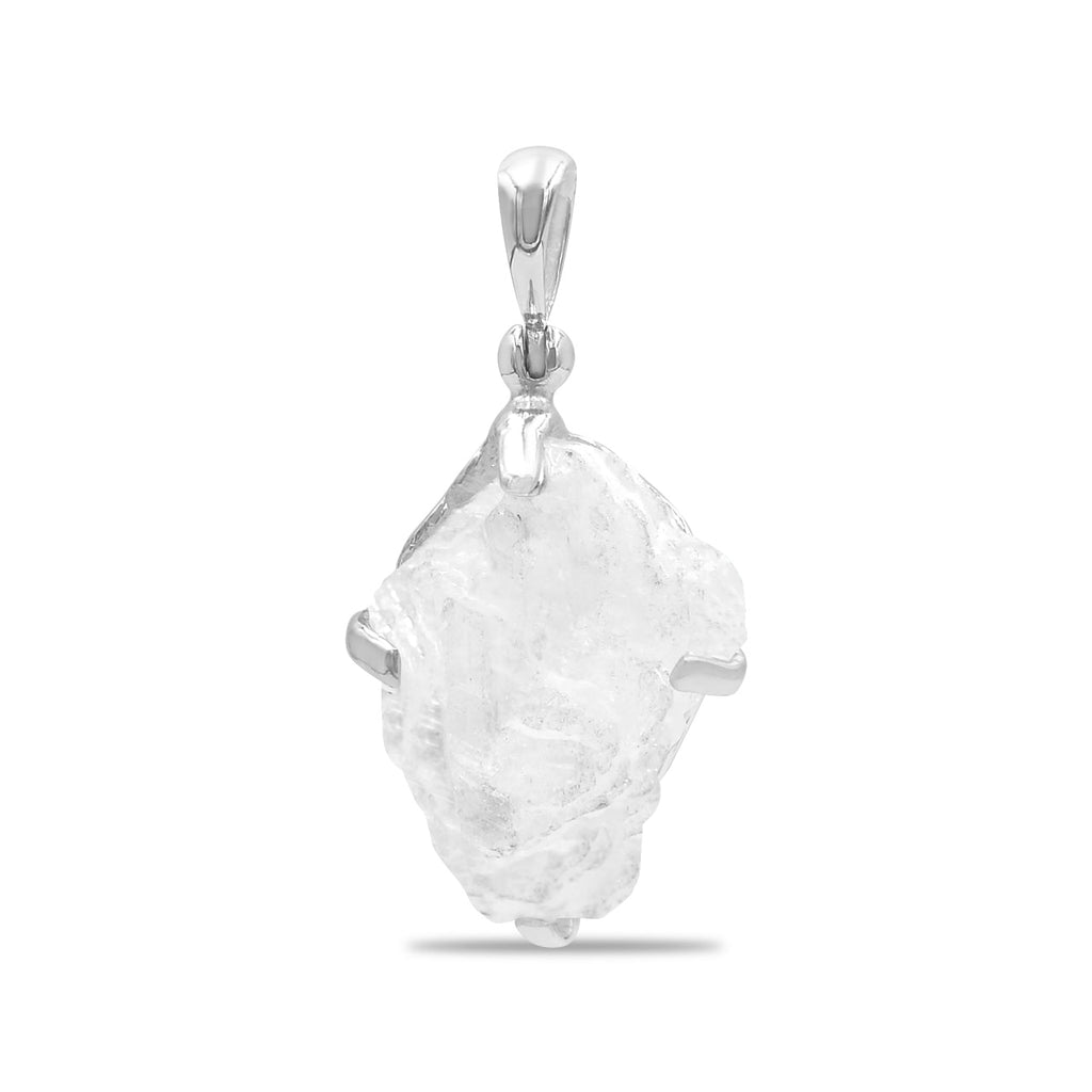 Starborn Rough Selenite Pendant in Sterling Silver