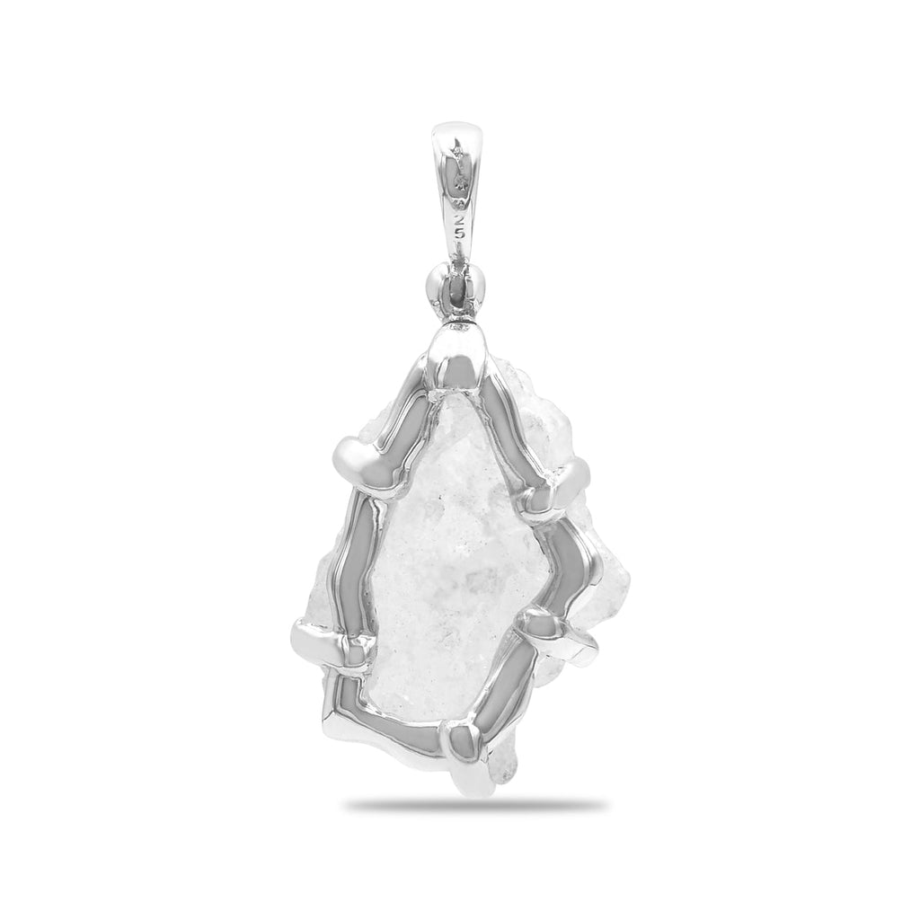 Starborn Rough Selenite Pendant in Sterling Silver