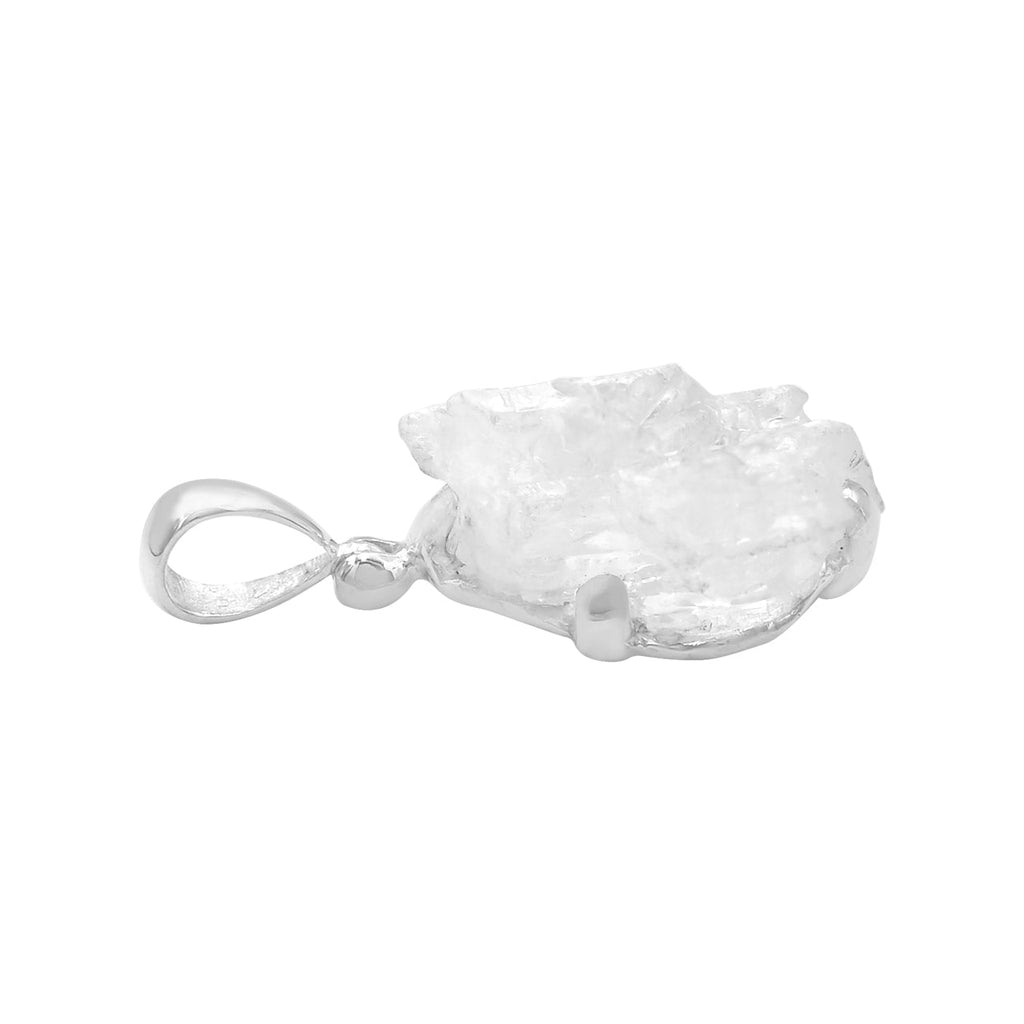 Starborn Rough Selenite Pendant in Sterling Silver