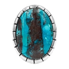 Starborn Shattuckite Striped Bezel Ring with Bali Design Shank in Sterling Silver