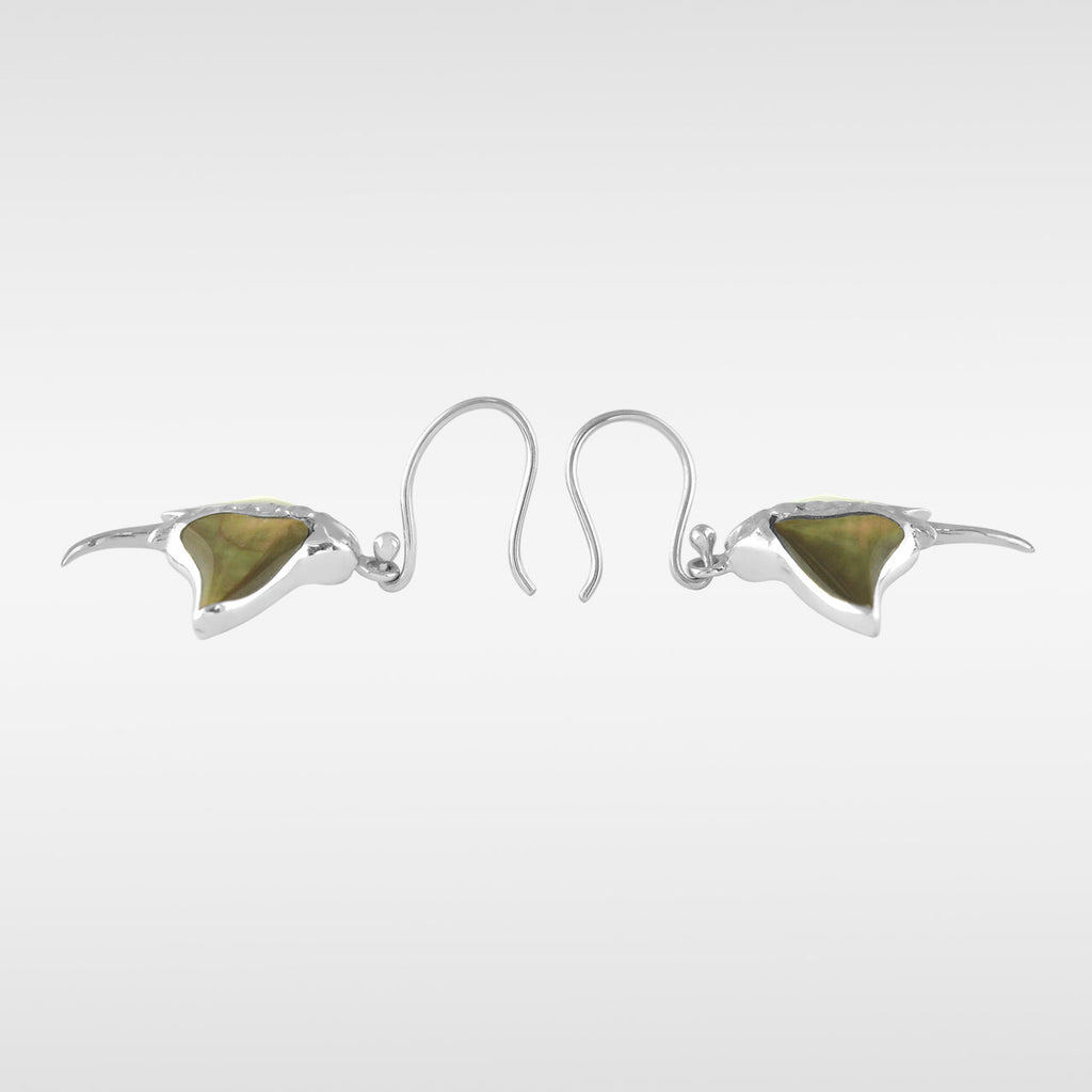 Starborn Gemstone Manta Ray Earrings in Sterling Silver