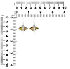 Starborn Gemstone Manta Ray Earrings in Sterling Silver