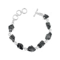 Starborn Elite Shungite Prong Set Bracelet in Sterling Silver
