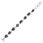 Starborn Elite Shungite Prong Set Bracelet in Sterling Silver