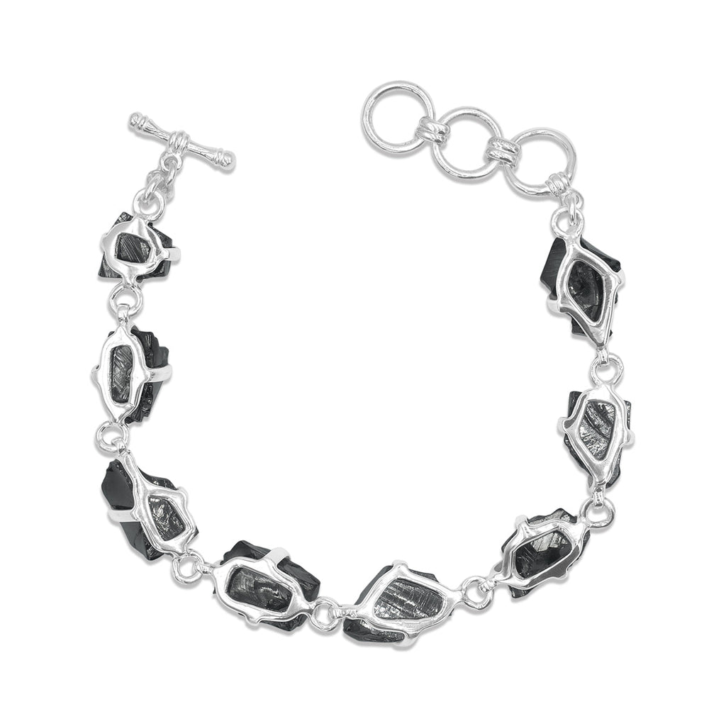 Starborn Elite Shungite Prong Set Bracelet in Sterling Silver