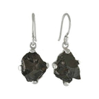 Starborn Rough Elite Shungite Drop Earrings in Sterling Silver