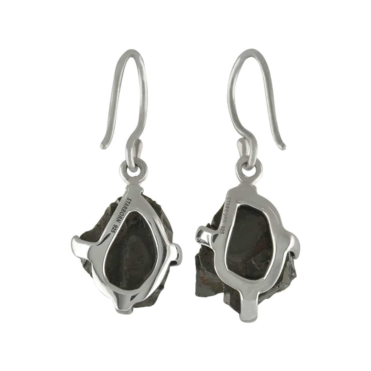 Starborn Rough Elite Shungite Drop Earrings in Sterling Silver