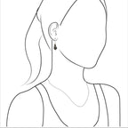 Starborn Rough Elite Shungite Drop Earrings in Sterling Silver