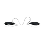Starborn Shungite Pear Drop Earrings in Sterling Silver