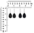 Starborn Shungite Pear Drop Earrings in Sterling Silver