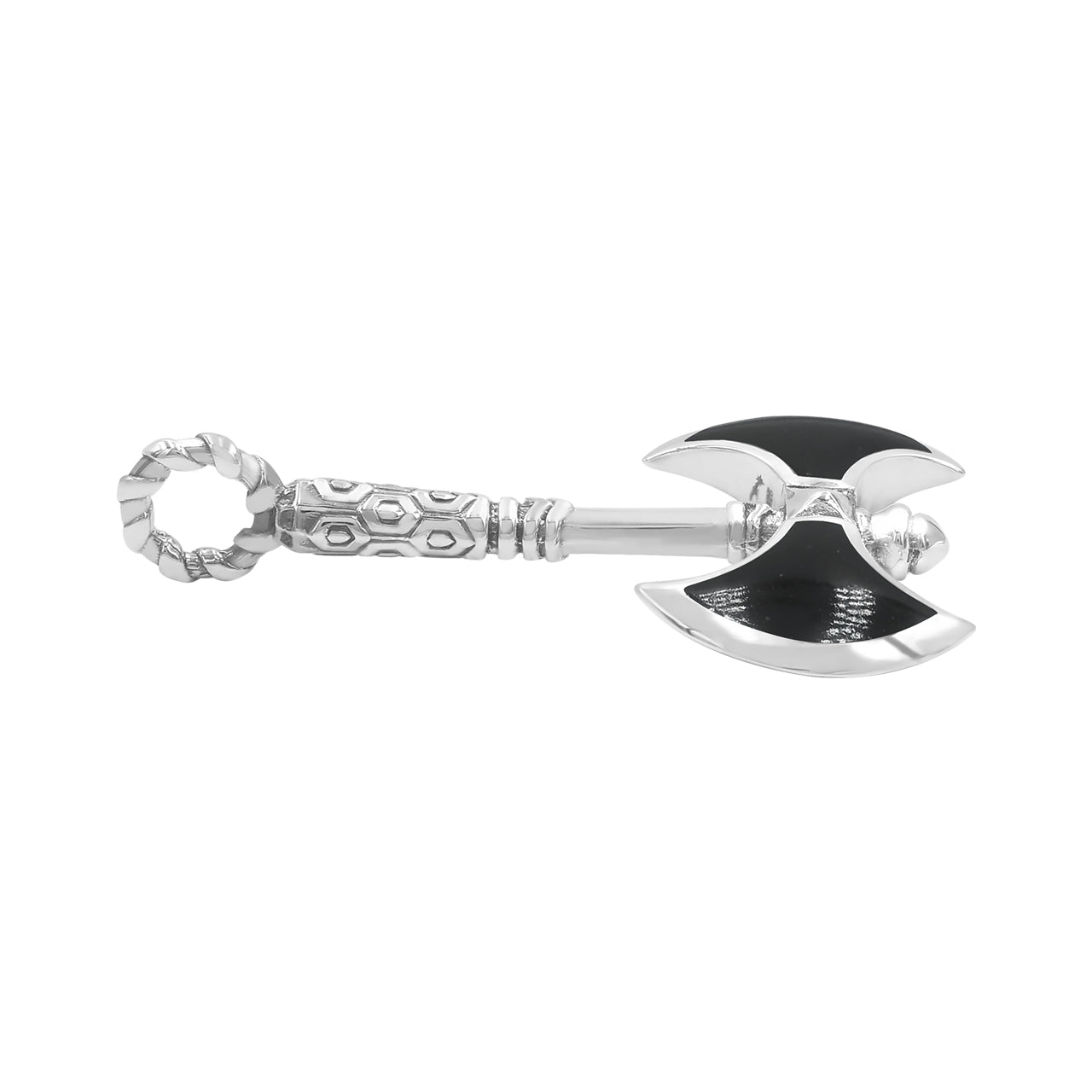 Starborn Gemstone Battle Axe Pendant in Sterling Silver