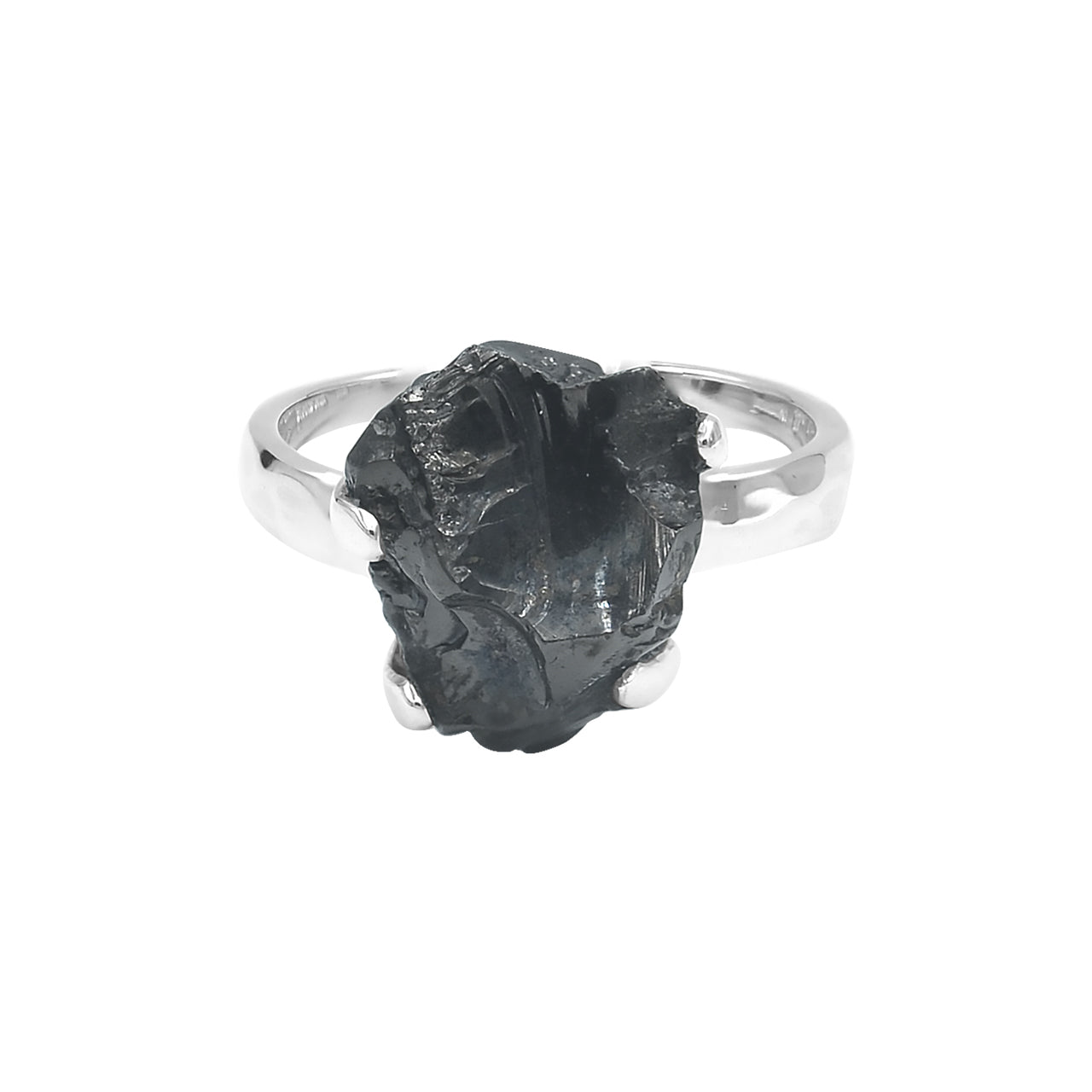 Starborn Elite Shungite Prong Set Ring in Sterling Silver