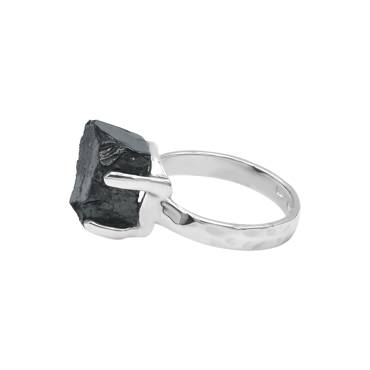 Starborn Elite Shungite Prong Set Ring in Sterling Silver