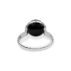 Starborn Elite Shungite Sphere Ring with Silver Band in Sterling Silver