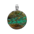 Starborn Smithsonite Medallion Style Pendant in Fine Sterling Silver