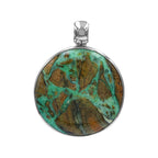 Starborn Smithsonite Medallion Style Pendant in Fine Sterling Silver