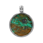 Starborn Smithsonite Medallion Style Pendant in Fine Sterling Silver