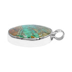 Starborn Smithsonite Medallion Style Pendant in Fine Sterling Silver