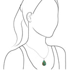 Starborn Smithsonite Pear Pendant in Fine Sterling Silver