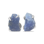 Starborn Rough Sapphire Post Earrings in Sterling Silver