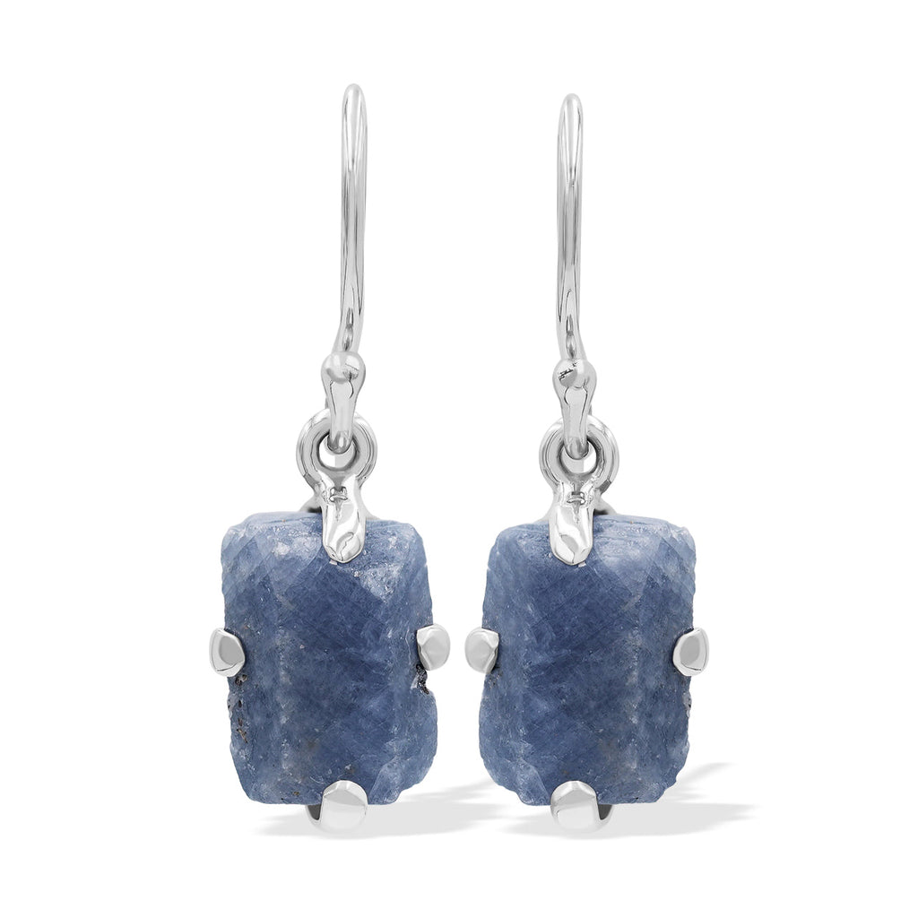 Starborn Sapphire Crystal Prong Set Earrings in Sterling Silver