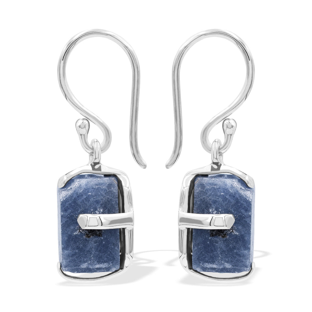 Starborn Sapphire Crystal Prong Set Earrings in Sterling Silver