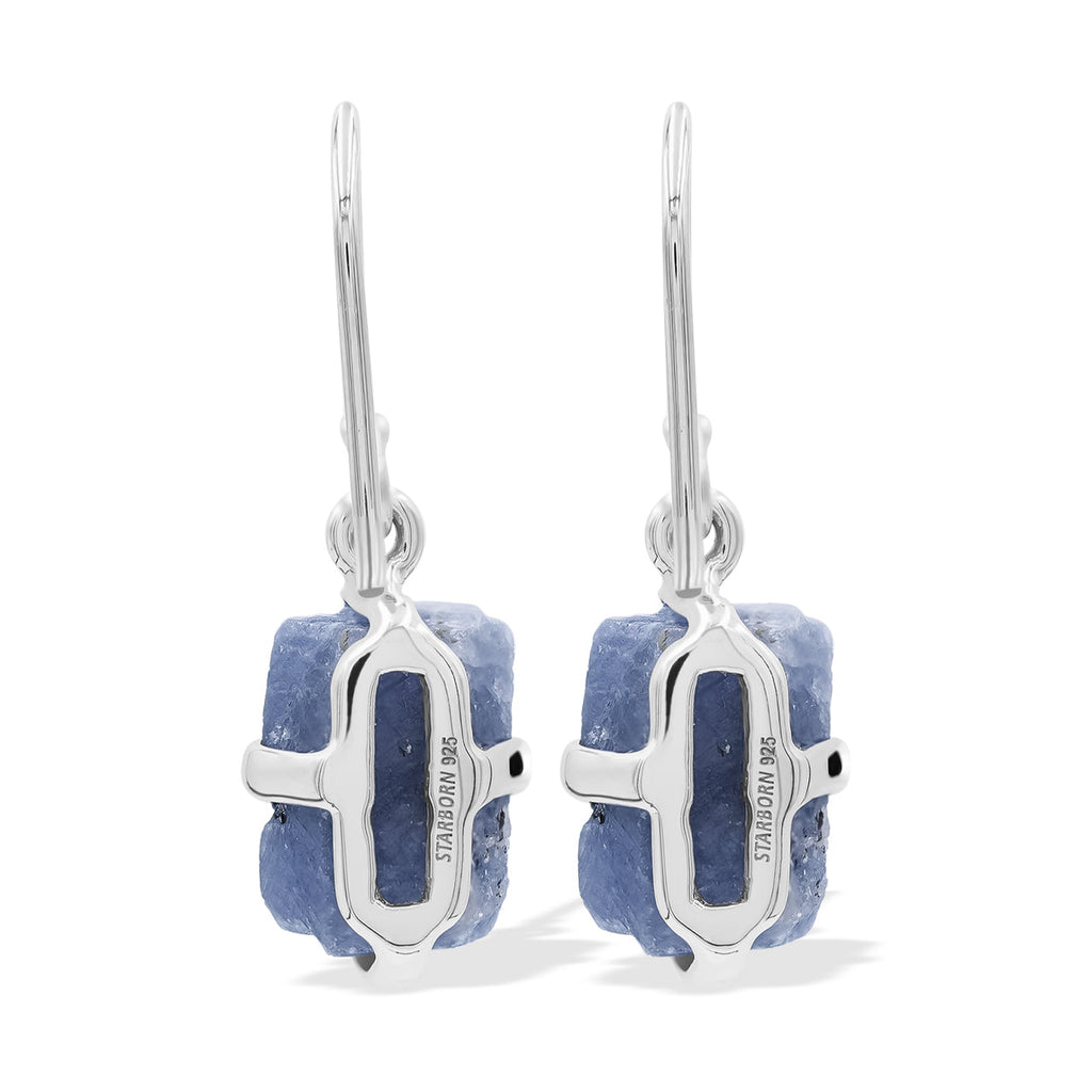 Starborn Sapphire Crystal Prong Set Earrings in Sterling Silver