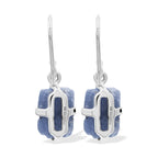 Starborn Sapphire Crystal Prong Set Earrings in Sterling Silver