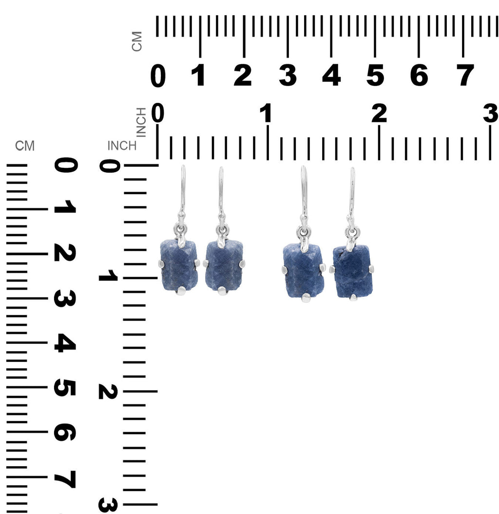 Starborn Sapphire Crystal Prong Set Earrings in Sterling Silver