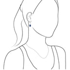 Starborn Sapphire Crystal Prong Set Earrings in Sterling Silver
