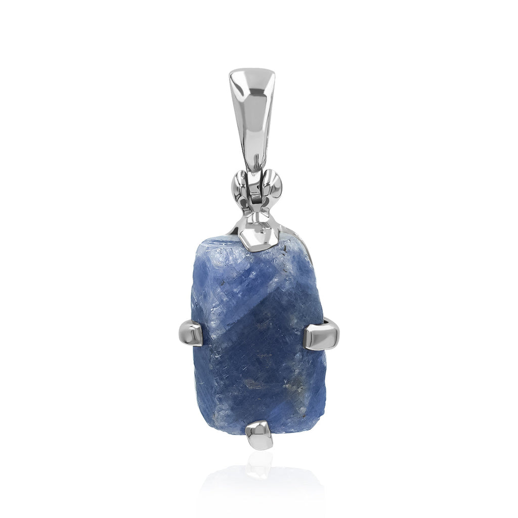 Starborn Sapphire Crystal Prong Set Pendant in Sterling Silver