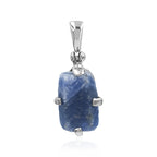 Starborn Sapphire Crystal Prong Set Pendant in Sterling Silver
