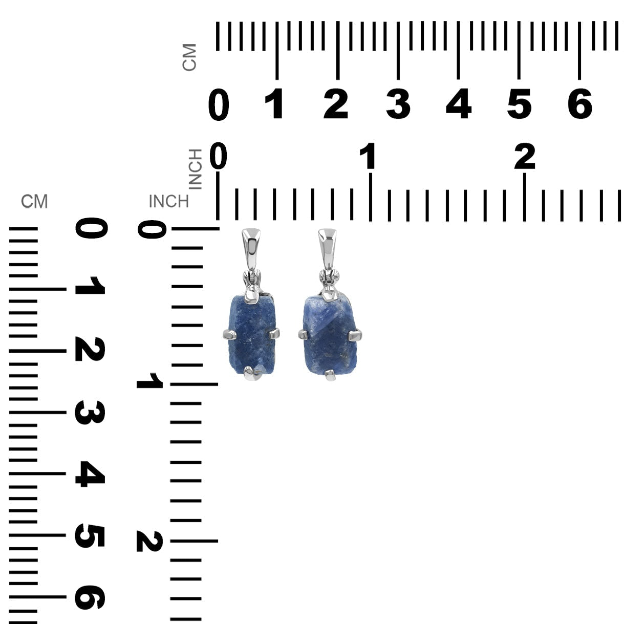 Starborn Sapphire Crystal Prong Set Pendant in Sterling Silver