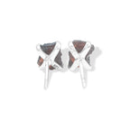 Starborn Spessartite Garnet Crystal Post Earring in Sterling Silver