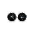 Starborn Star Diopside Round Shaped Post Style Earring in Sterling Silver