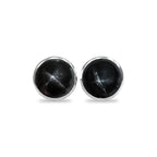 Starborn Star Diopside Round Shaped Post Style Earring in Sterling Silver