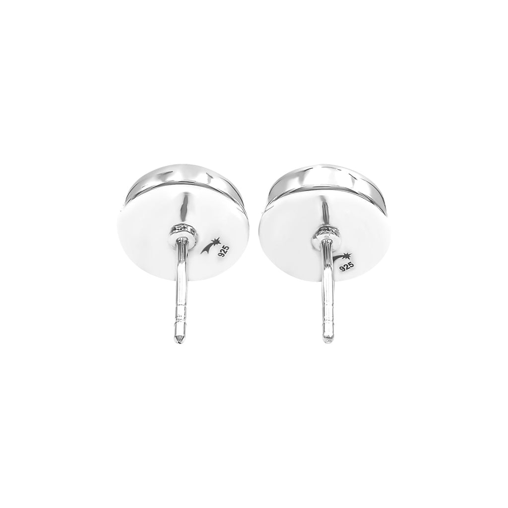 Starborn Star Diopside Round Shaped Post Style Earring in Sterling Silver