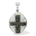 Starborn Staurolite Cross Pendant in Sterling Silver