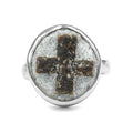 Starborn Staurolite Cross Pattern Ring in Sterling Silver