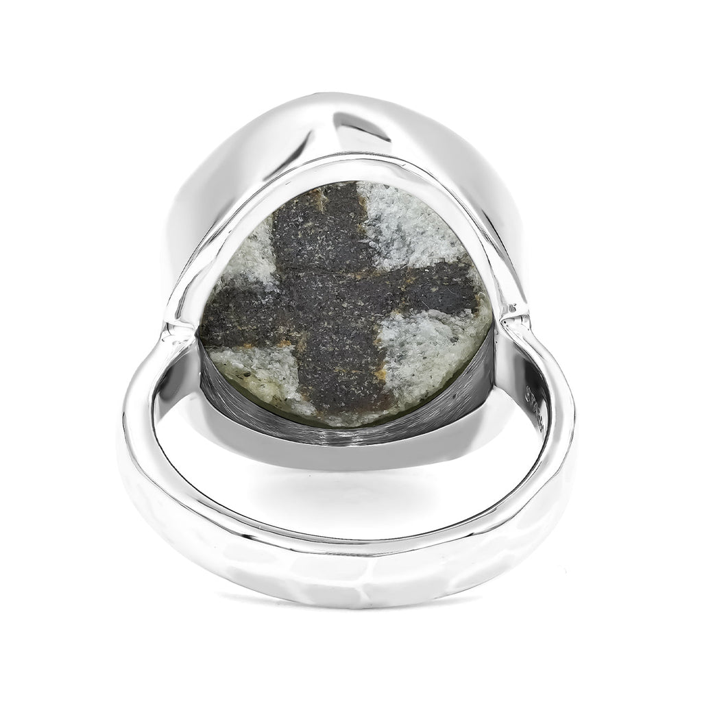 Starborn Staurolite Cross Pattern Ring in Sterling Silver