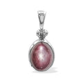 Starborn Star Ruby Reflection Oval Pendant in Sterling Silver