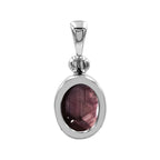 Starborn Star Ruby Reflection Oval Pendant in Sterling Silver