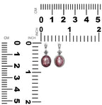Starborn Star Ruby Reflection Oval Pendant in Sterling Silver