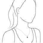 Starborn Star Ruby Reflection Oval Pendant in Sterling Silver
