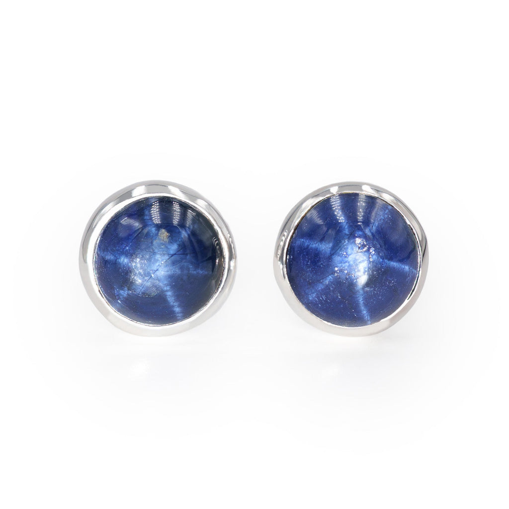 Starborn Star Sapphire Post Style Earring in Sterling Silver