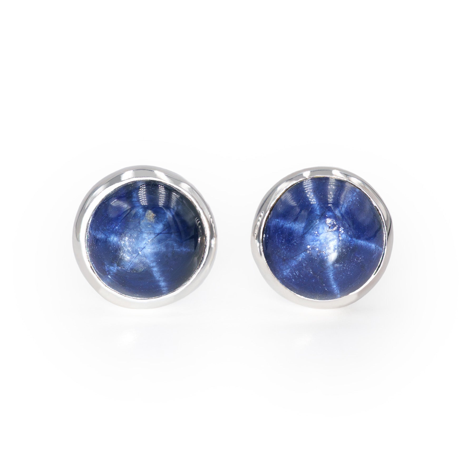 Starborn Star Sapphire Post Style Earring in Sterling Silver